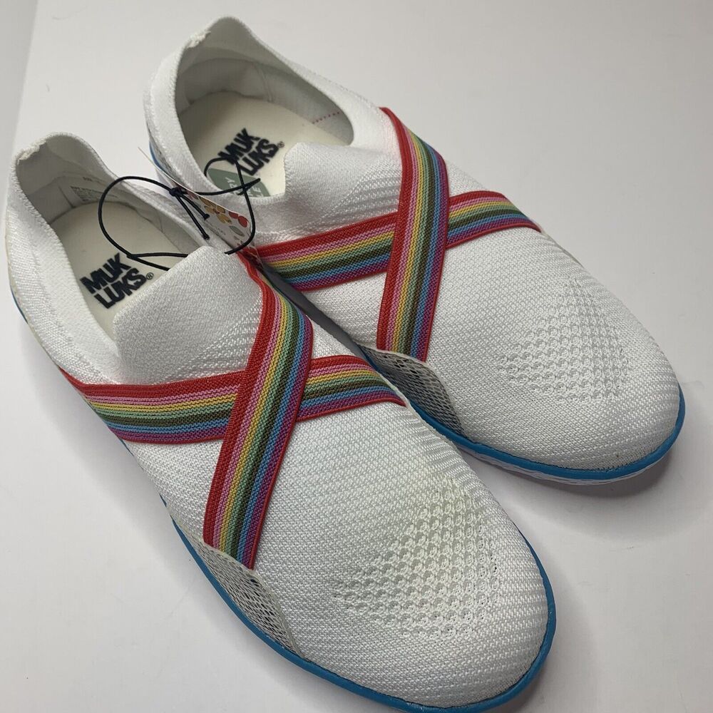 Muk Luks Snake-Embossed Rainbow Boardwalk Empire Sneakers Women Size 10